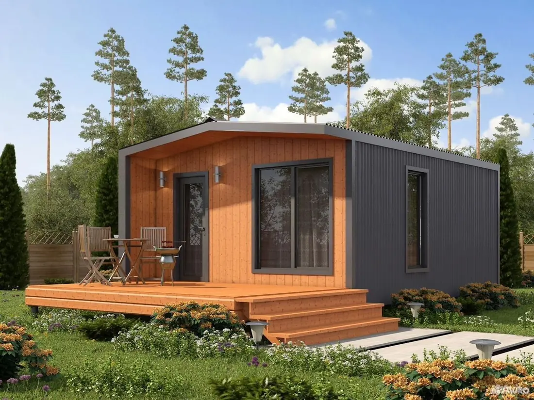 Дачный домик с верандой 39,5 м²